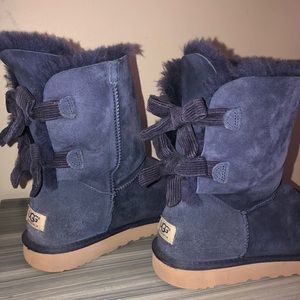 Navy Bailey Bow UGG Boots